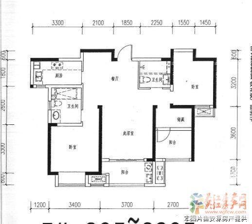 吾悅廣場二期 全新毛坯 3房2廳2衛(wèi) 低價出租